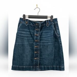 Talbots Dark Blue Denim A-Line Skirt